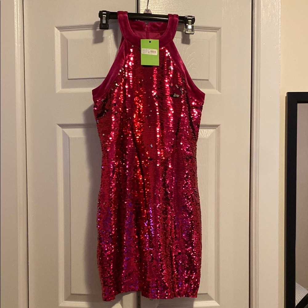 Sparkling Pink Sequin Dress